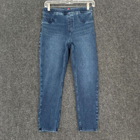 Spanx Denim - Spanx Jean-ish Leggings Womens Medium Petite Blue Pull-On High Rise Skinny Jeans
